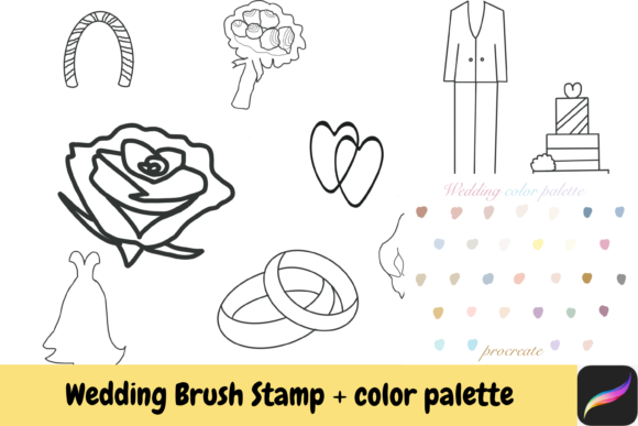 Create Stunning Wedding Art with Procreate Stamps