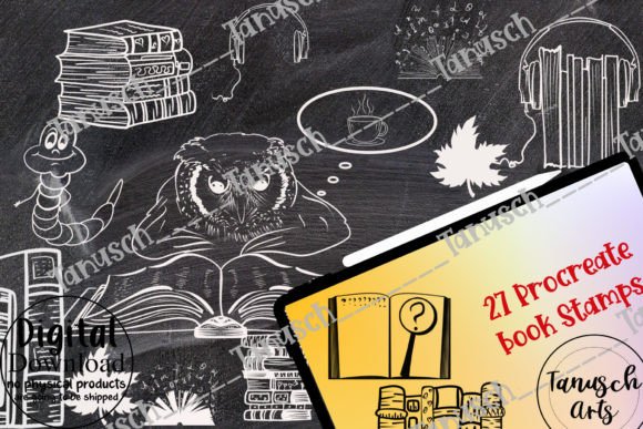 Evaluating the Books Procreate Brush Stamps Set for Digital Design Projects