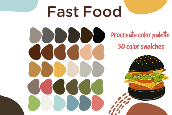 Fast Food Color Palette for Procreate