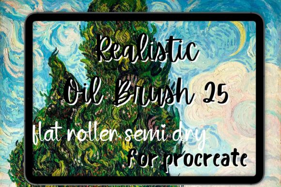 Mastering Texture and Depth with the Procreate Oil Brush Flat Roller Semi Dry