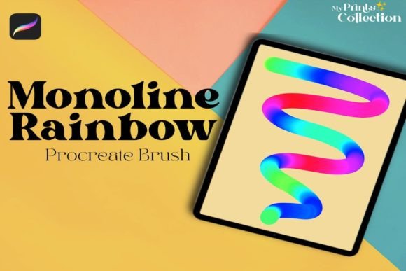 Monoline Rainbow Single Procreate Brush Guide