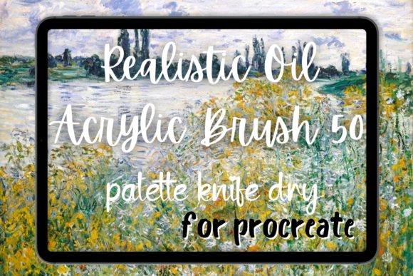 Procreate Oil Brush 50 Palette Knife Dry