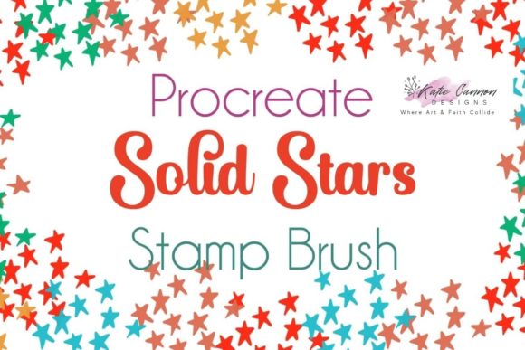 Solid Stars Procreate Stamp Brush