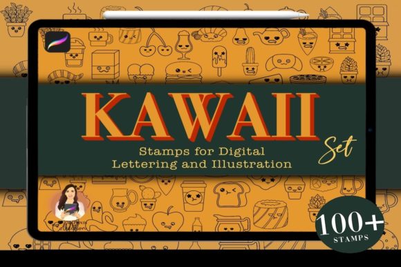 Unlock Creativity with 100 Cute Kawaii Procreate Stamps