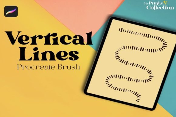 Vertical Lines Procreate Brush